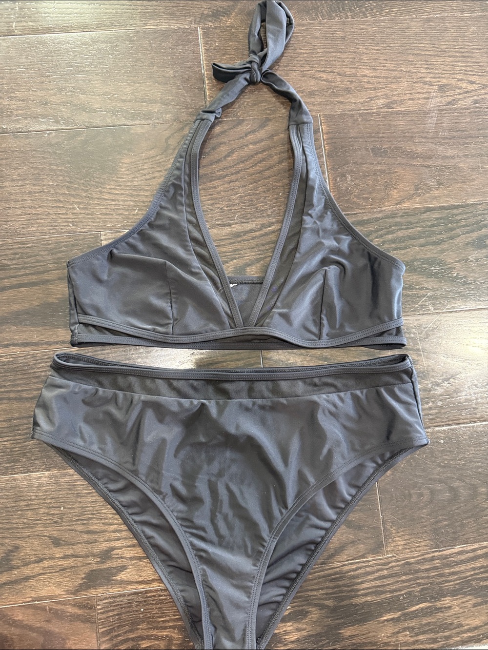 Women's Black Halter Bikini Set